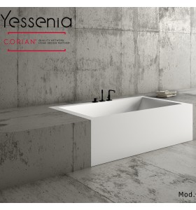 Basic One Maßgeschneiderte Alkoven-Badewanne aus Corian®