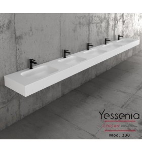 Corian®-Mehrfachwaschtisch für die Wandmontage
