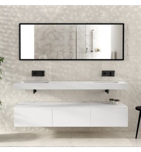 Moderner und hochwertiger Badezimmerschrank aus MDF - 3 Schubladen ausgerichtet
