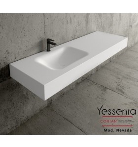 Nevada Corian® Einzel-waschtisch Wandmontiert