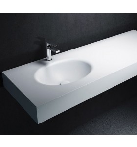 Oval Corian® Einzel-waschtisch Wandmontiert