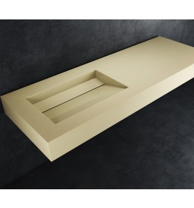 Alabama Hi-Macs® Einzel-waschtisch Wandmontiert - Babylon Beige