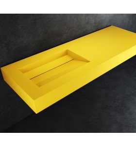 Alabama Hi-Macs® Einzel-waschtisch Wandmontiert - Banana