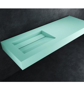 Alabama Hi-Macs® Einzel-waschtisch Wandmontiert - Emerald