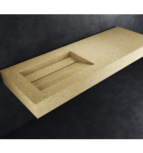 Alabama Hi-Macs® Einzel-waschtisch Wandmontiert - Peanut Butter