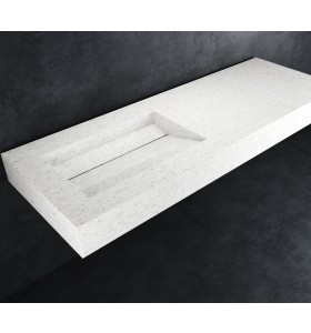 Alabama Hi-Macs® Einzel-waschtisch Wandmontiert - White Quartz