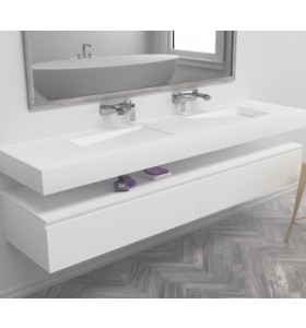 Canada Corian® Doppel Waschtisch Wandmontiert