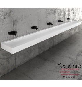 Corian®-Mehrfachwaschtisch für die Wandmontage