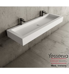 Indiana Corian® Einzel-waschtisch Wandmontiert 