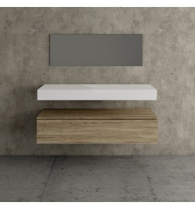 Natürliches Holz-Badezimmermöbel | 1 Schublade 