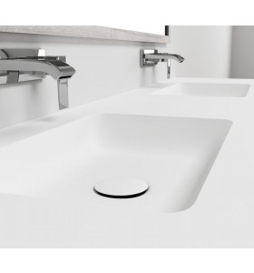 Toronto Corian® Doppel Waschtisch Wandmontiert